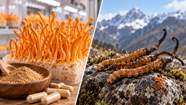 Cordyceps CS-4 kultivovaná forma není totéž co divoce rostoucí houba